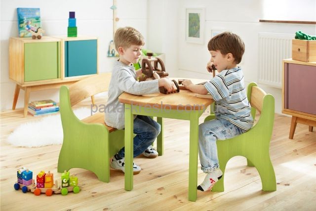 Набор EkoKids №1 Столик стул и лавочка