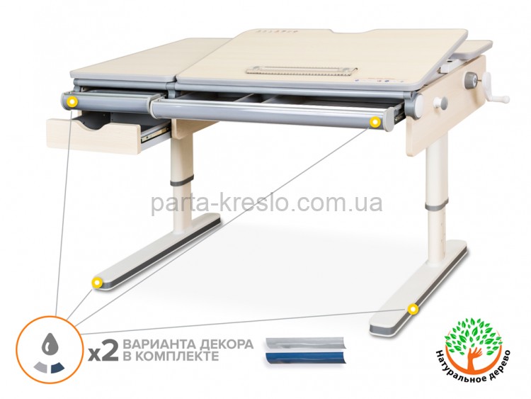 Школьный стол Mealux Montreal Multicolour BD-670 и кресло ErgoKids Y-404