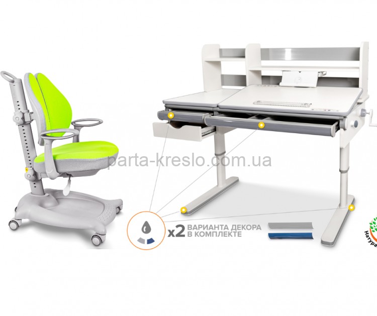 Школьный стол Mealux Montreal Multicolour BD-670 и кресло ErgoKids Y-404