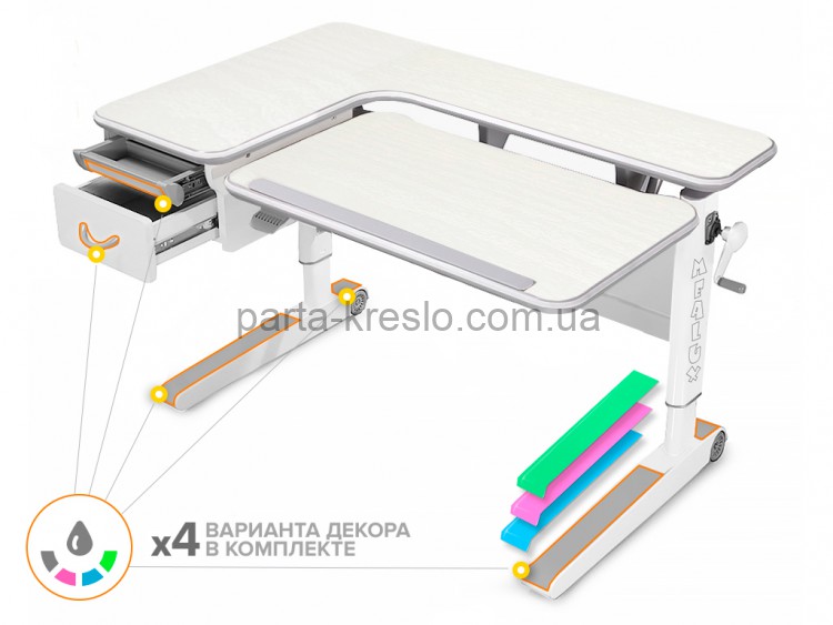 Детский стол трансформер Mealux Woodville Multicolor