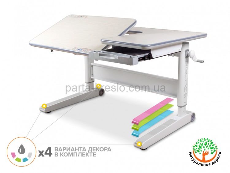 Школьная парта Mealux RichWood Multicolor и кресло Cambridge Y-410