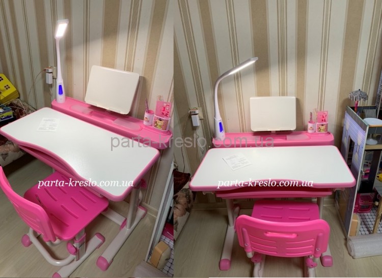 Комплект парта и стульчик Evo-kids BD-04 XL New с лампой